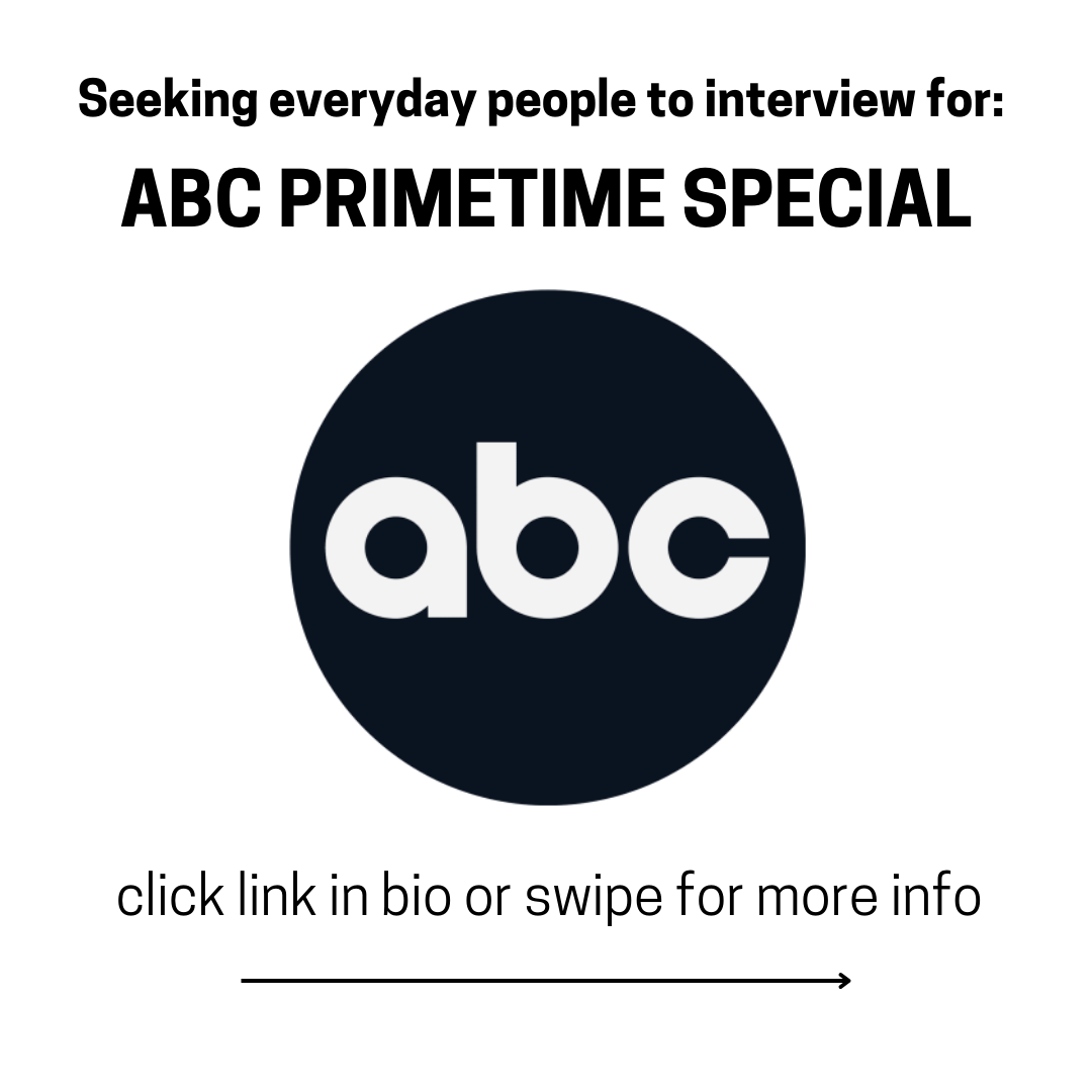 ABC primetime special invitation search for everyday people. Instructions to click link in bio or swipe for more info.